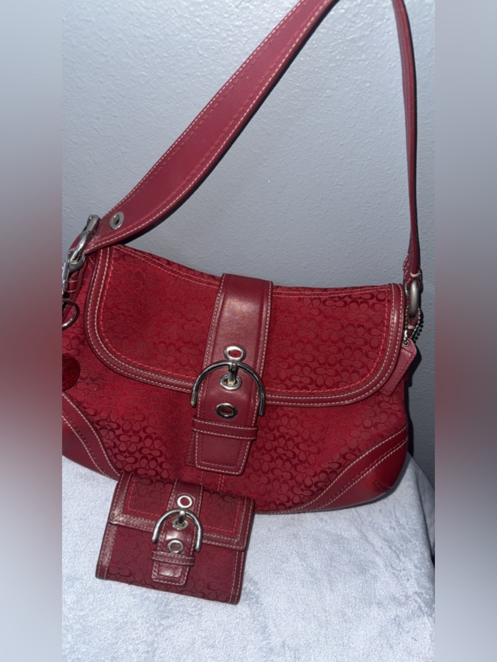 Coach red large soho with wallet SOLD ❤️‍🔥